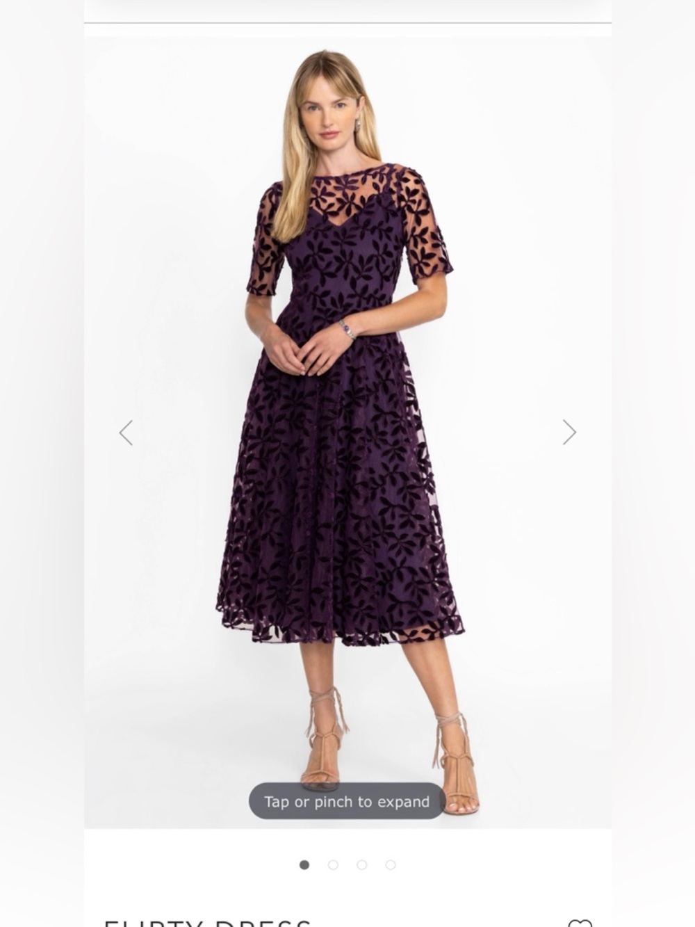 Johnny Was Black Dress with Red Velvet Floral Appliqué